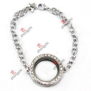 Silver Round Locket Bracelet Jewellry for Festival Decoration (LB-102)