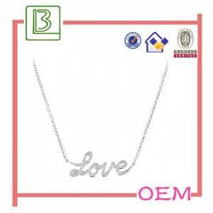 Rhinstone Love Her Letter Romantic Necklace (BR63)