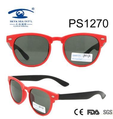 New Fashion Red Frame Light Colorful Children Sunglasses (PS1270)
