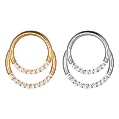 Nose Rings G23 Titanium Cartilage Earrings Tragus Helix Earrings Cartilage Earring 16g/18g/20g Hinged Segment Rings Hoop