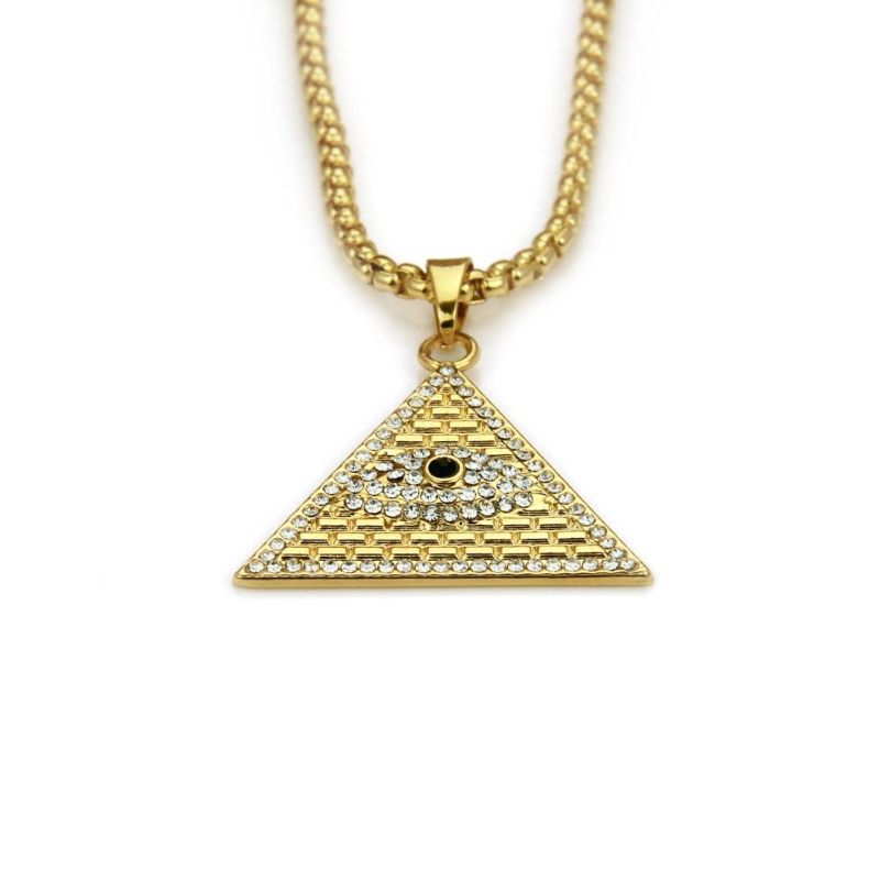 Fashion 24K Gold Plated Pyramids of Egypt Necklace