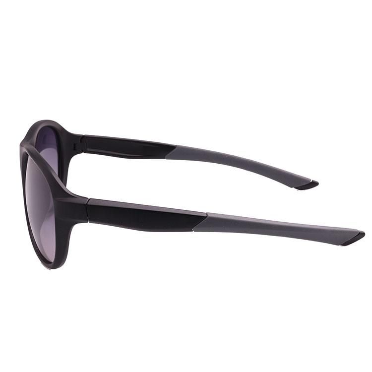 Large Round Black Frame Sports Sunglasses