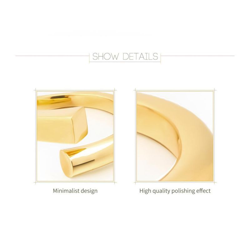 Minimalist Style Gold Filled Adjustable Ring Jewelry Lady Women Wedding Rings Engagement