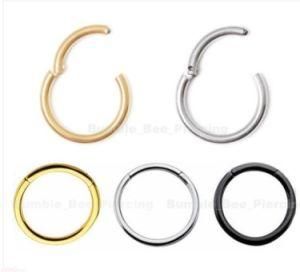 Nose Septum Clicker Ear /Nose/Lip Tragus Hinged Segment Hoop Ring