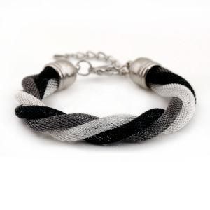 Handmade Stainless Steel Amethyst Crystal Bracelet