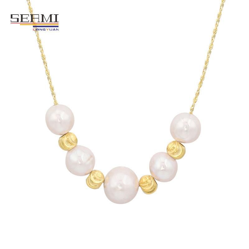 Freshwater Pearl Extremely Fine Women S925 Silver Clavicle Chain Necklace