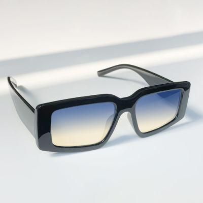 2022 New Arrival Women Plastic Frame Gradient Sun Glasses Retro Square Sunglasses