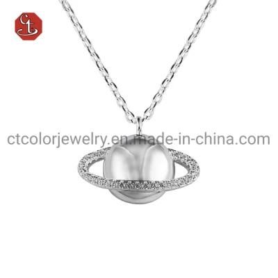 Fashion Jewelry Eternity Planet Pendant Korean Version Silver Necklace