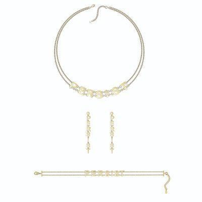 Double Necklace Choker with Leaf Charm with Plastic Pearl