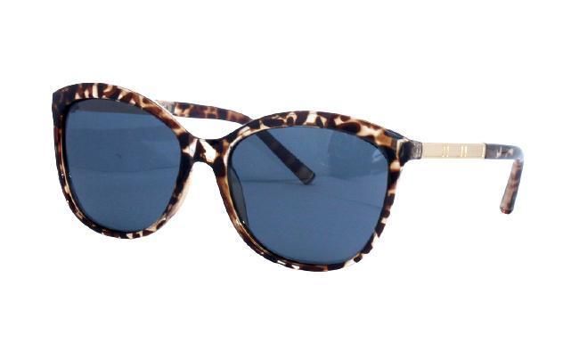 Cat Eye Tortoise Glitter Silver Temple Fashion Women Sunglasses