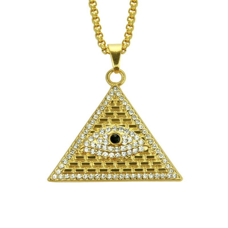 Fashion 24K Gold Plated Pyramids of Egypt Necklace