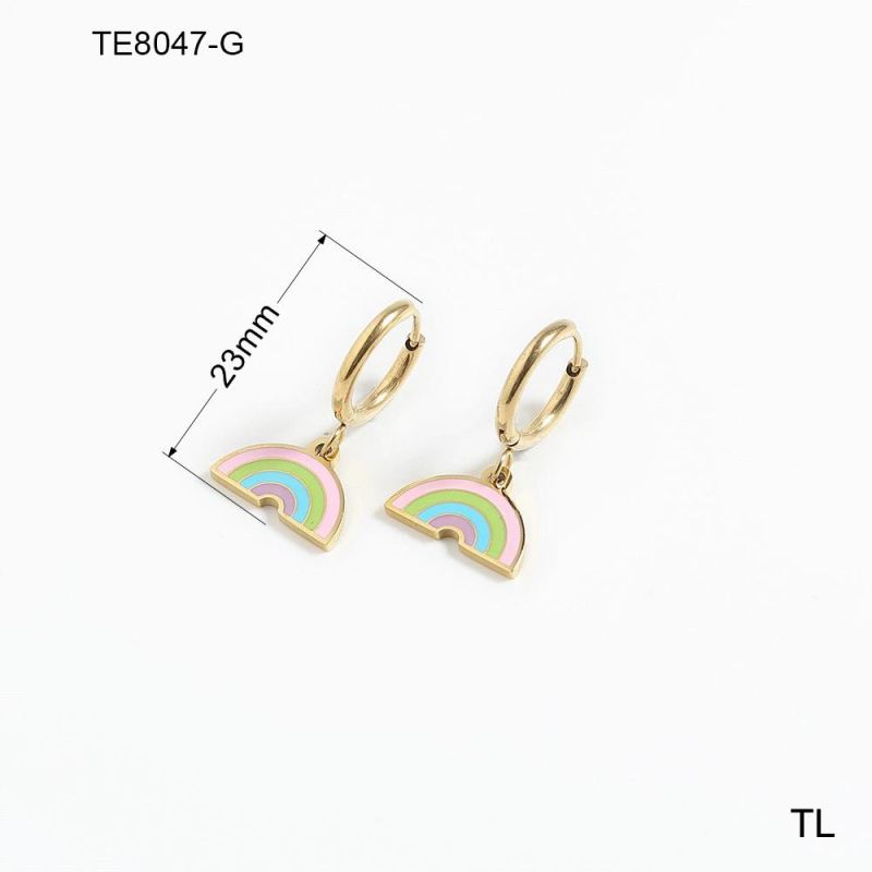 Manufacturer Custom High Quality Fashion Jewelry Charm Earring 18K Gold Plated Stainless Brand Earring 14K Gold Plated Earrings
