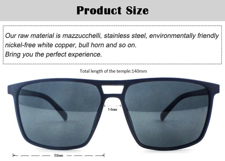 P0081 Non-Slip Design Tr Frame Stock Polarized Men Sunglasses