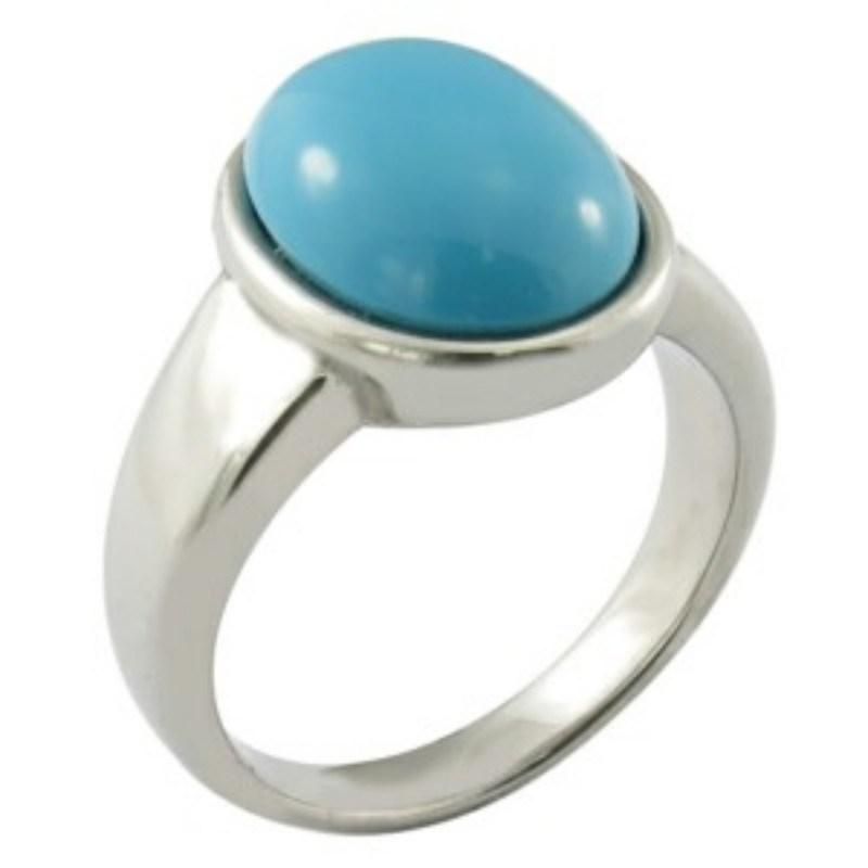 Oval Glue Stone Casting Ring Steel Jewelry Craft