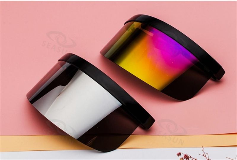 High Quality Fashionable PC Leg Gray Rectangular Shape Frame Metal Hinge Custom Logo Cap Sunglasses
