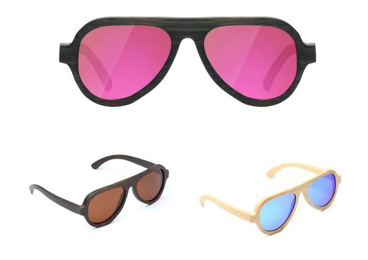 Wholesale Fashion Promotion Custom Logo Sport Style UV400 Polarized Bamboo Gift Sun Glasses