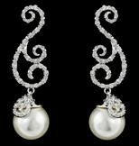Elegant Pearl Earring Jewelry, Bridal Pearl Earring Jewelry, Wedding Pearl Earring Jewelry