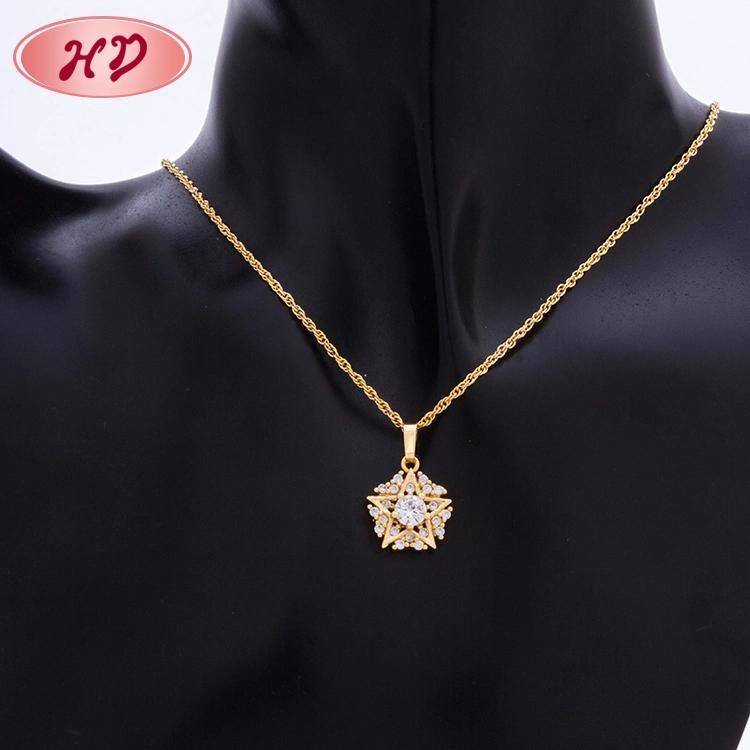 Fashion Rose Gold Diamond Jewelry Set with Earring Necklace