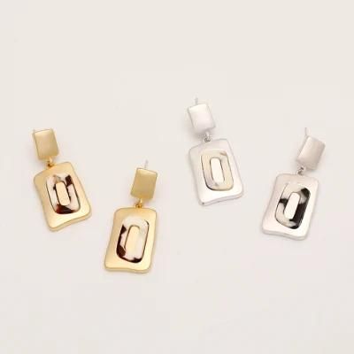 Fashion Matte Minimalist Metal Earrings Jewelry