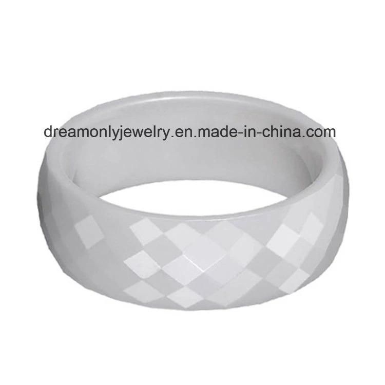 White Ceramic Jewelry Ring Men′s Ring