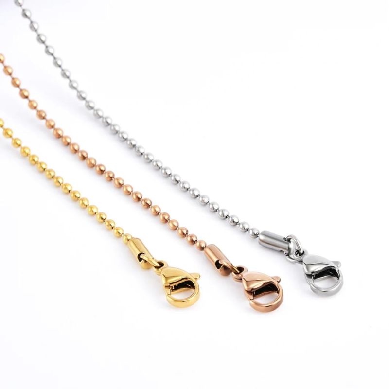 Wholesales Gold Plated 316 Stainless Steel Fashion Jewelry Accessories Beads Chain for Anklet Bracelet Necklace Jewellery Making
