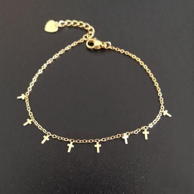 Manufacturer Custom Fashion Jewelry Bracelet High Quality Waterproof Cross Pendant Bracelet jewellery 316L Stainless Steel Jewelry Wholesale