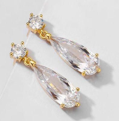 Wedding Pearl Jewelry, Bridal Pearl CZ Earring Jewelry, Wedding Earring, Pearl Earring, Rose Gold Earring