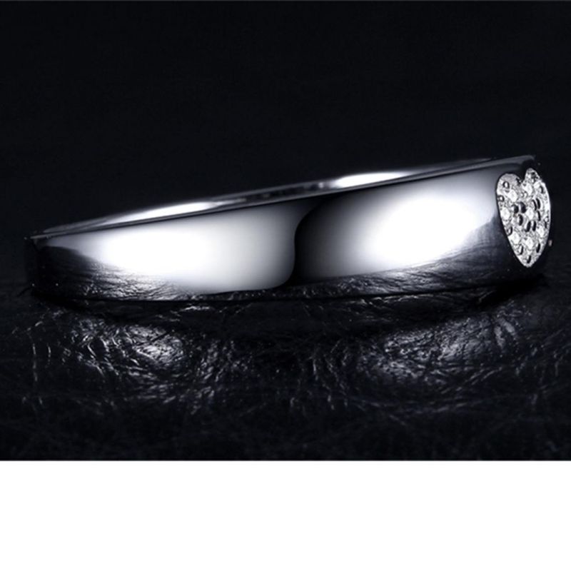 925 Sterling Silver Women Heart Love Wedding Band Engagement Promise Ring Wholesale