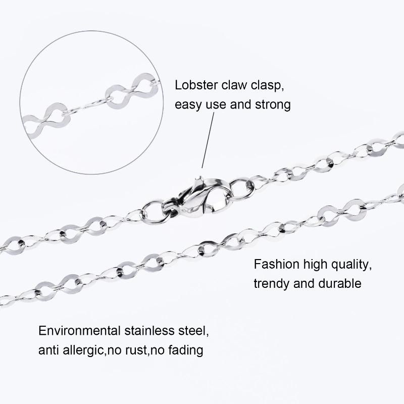 Wholesale Fashion Necklace Jewelry Stainless Steel Eight Figure Chain Anklet Bracelet