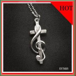 Fashion Silver Musical Note Necklace Svn05