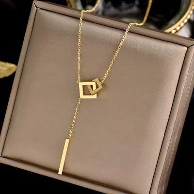 Titanium Steel Color Jewelry Korean Light Luxury Temperament Clavicle Chain Necklace