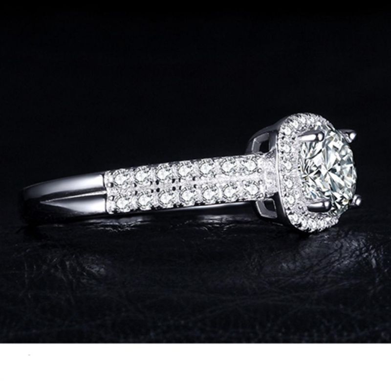 925 Sterling Silver Jewelry Engagement Wedding Ring Fashion Jewelry for Women Wholesale