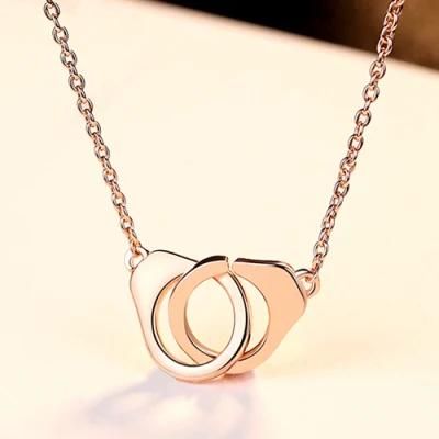 Fashion 925 Silver Jewelry DIY Necklace with Double Ring