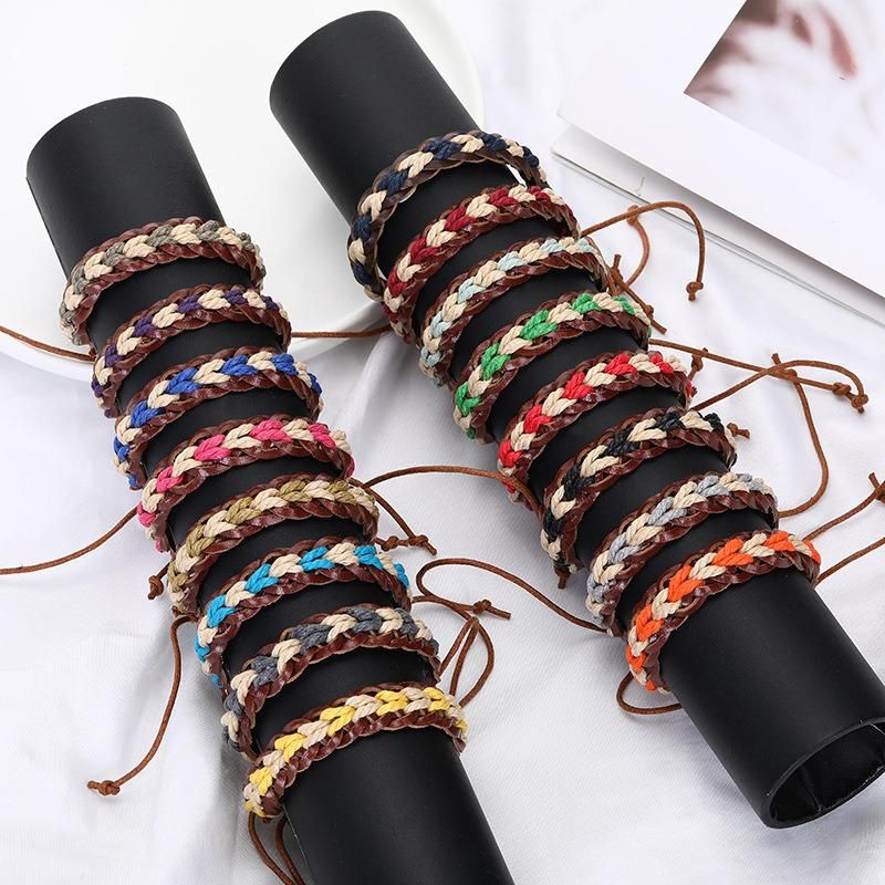 Factory Couples Color Cotton Woven Bohemian Ethnic Style Bracelet