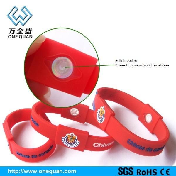 Stylish Food Grade Medical Alert Silicone Sports Bracelet Laser Engraved Adjustable Bangle