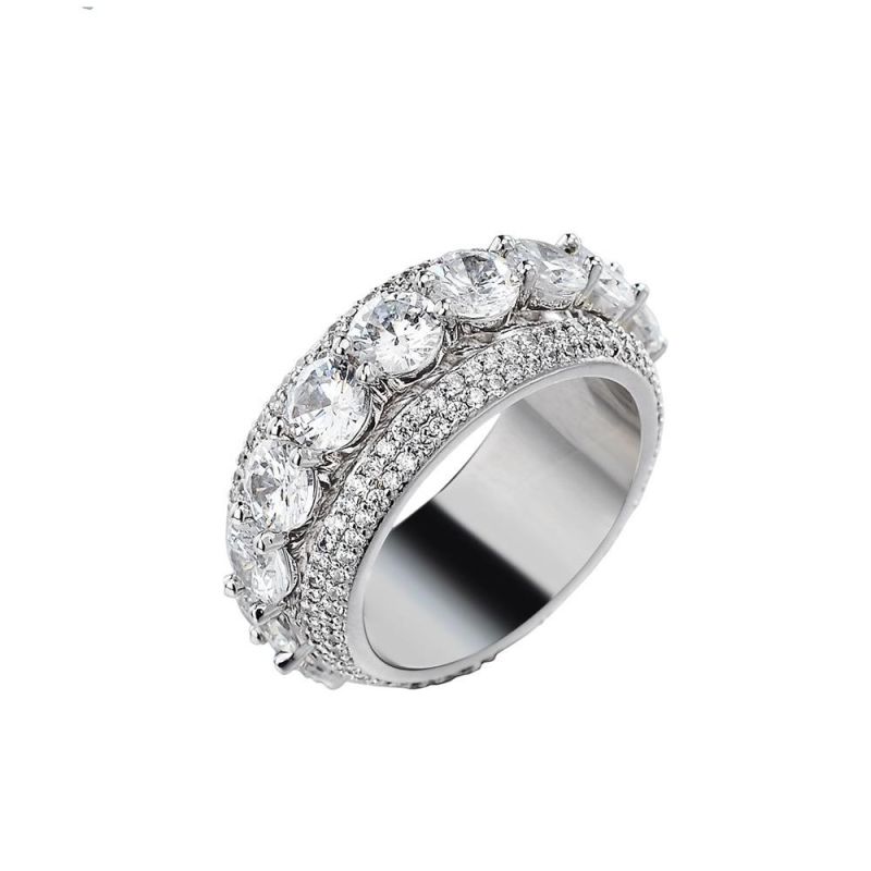 Fashion High Quality Iced out Zircon Bling Jewelry Finger Ring