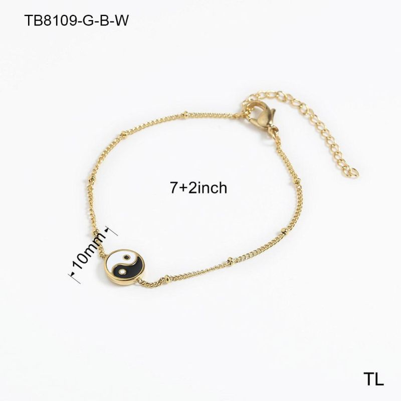 Manufacturer Custom High Quality Fashion Jewelry China Guangzhou Factory New Arrivals Trendy 14K 18K 24K Bracelet Stainless Steel