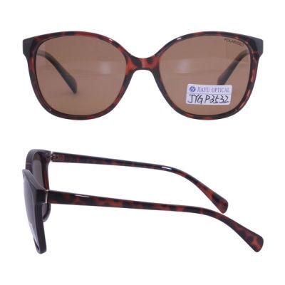 Tortoise Shiny Demi Plastic Frame Polarized Driving Shades Fashion Sunglasses