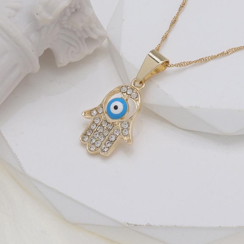 Wholesale Premium Blue Eye Ladies Pendant Fashion Jewelry Necklace