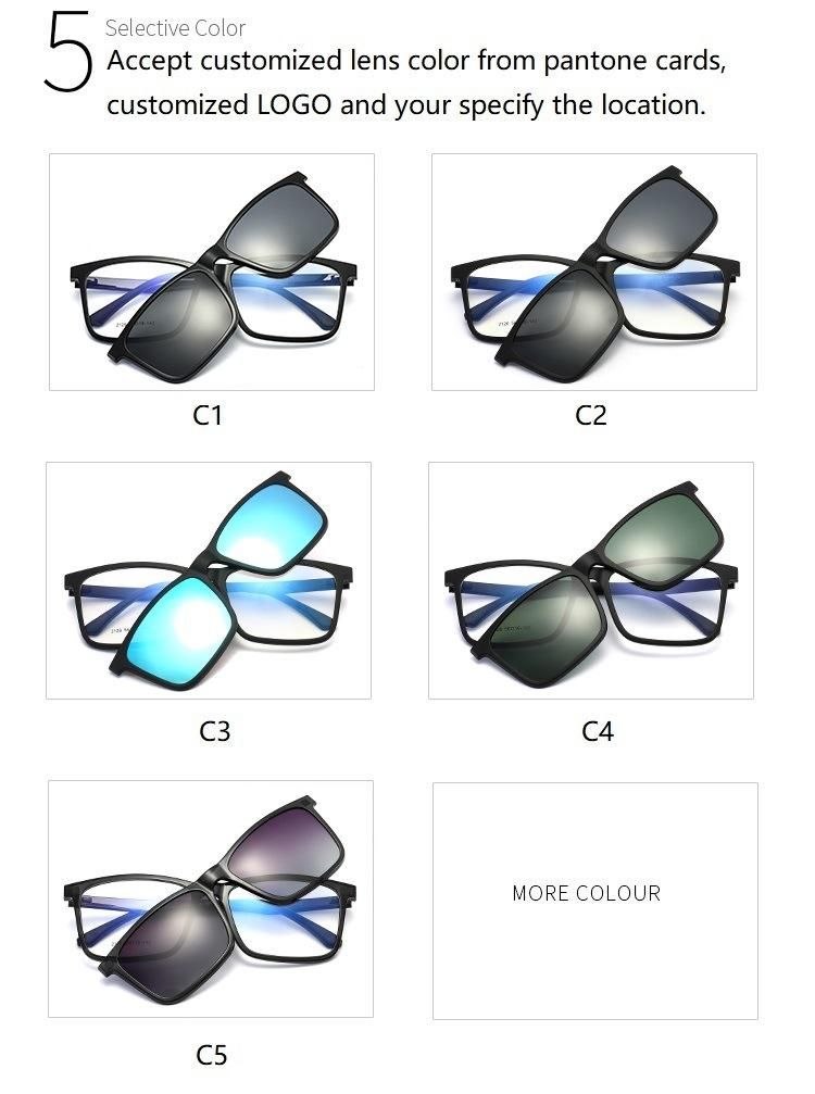 2020 UV400 Flexible Hinge Clips on Magnetic Sunglasses