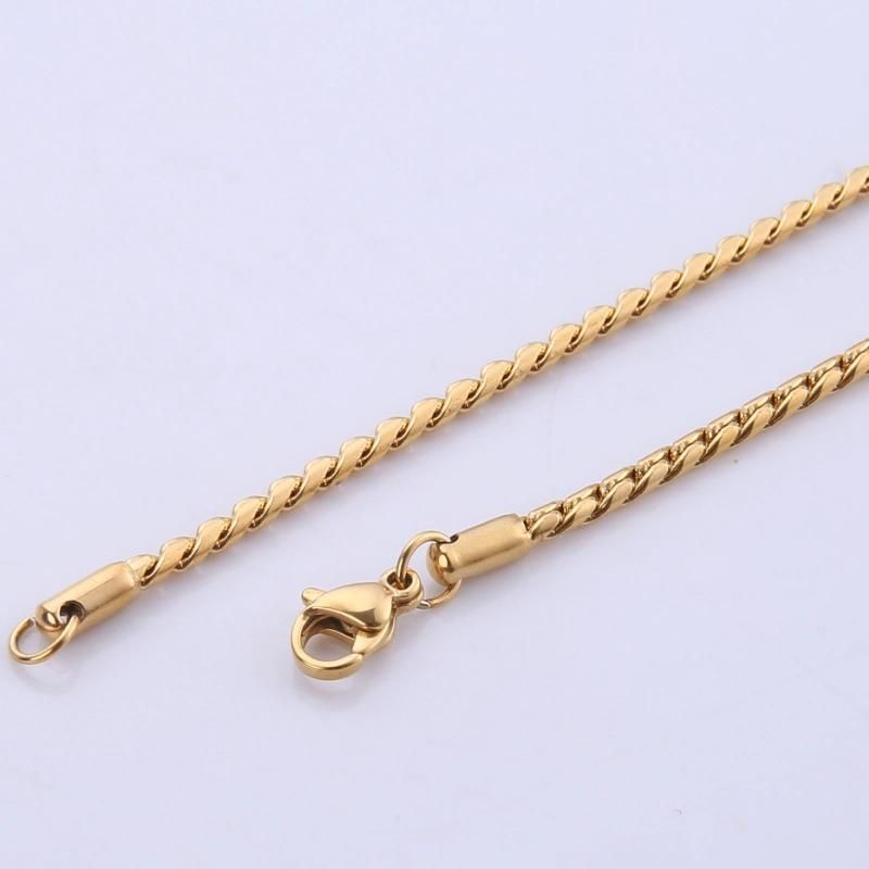 Fashion Stainless Steel Cobra Chain Jewelry Necklace for Women