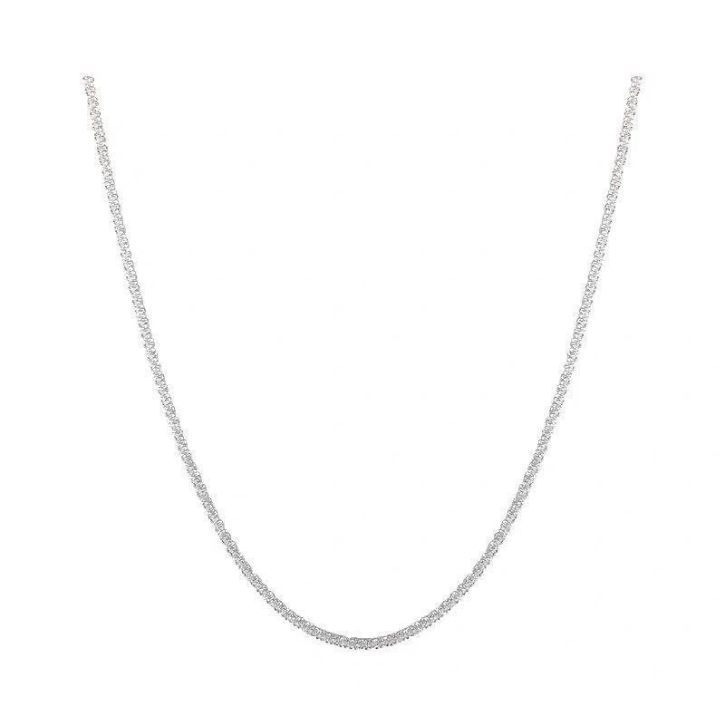 Fashion Fine Jewelry Silver Colour Sparkling Clavicle Chain Choker Necklace