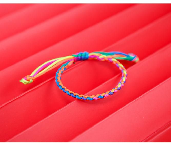 Color Red Rope Bracelet Hand-Woven Colorful Red Rope Bracelet This Year Dragon Boat Festival Male and Female Lovers Wholesale Rope