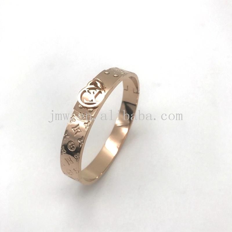 Popular Design Engraved Bracelet for Women 316L Stainless Steel Jewelry
