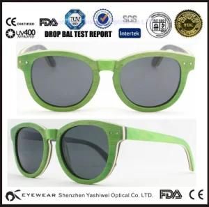 China Green Skateboard Wooden Sunglasses Manufacturer Latest Sunglasses