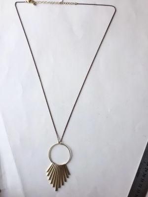 Fashion Necklace Gold with Metal Pendant 31~35+8cm