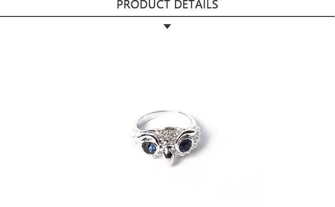 Professional Manufacturer Fashion Jewelry Owl Silver Ring