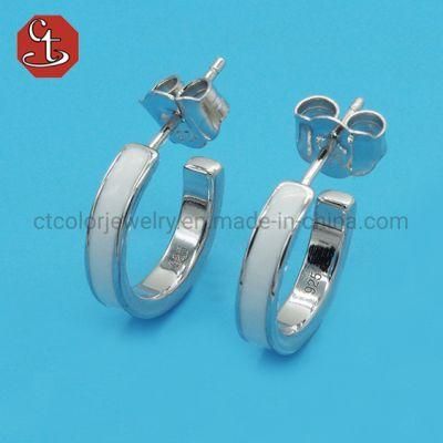 Sterling 925 Silver or Brass Earring Fashion Enamel Jewelry Korean Version Earrings Stud Earring