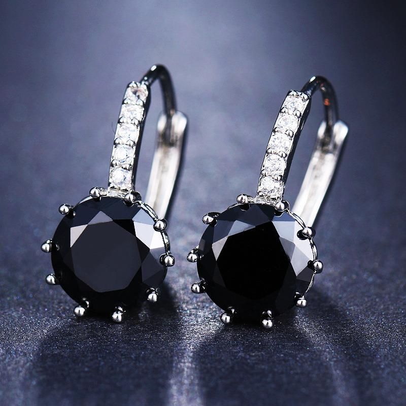 Women Fashion Jewelry Crystal Rhinestone Zircon Stud Earrings Fashion Accessories