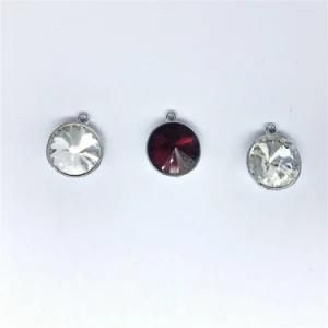 Diamond Agate Stone Colorful Stainless Steel Floating Charm Locket Pendant Accessories